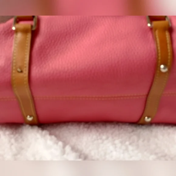 Dooney & Bourke Pebble Leather Tassel Satchel Bag - Picture 4 of 10